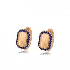 Apzeltīti , klasiski auskari ar cirkonu